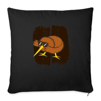 Großer Kiwi-Vogel Zealnds lieben es, Vögel zu beob - Sofakissenbezug 45 x 45 cm - Schwarz - Vorne