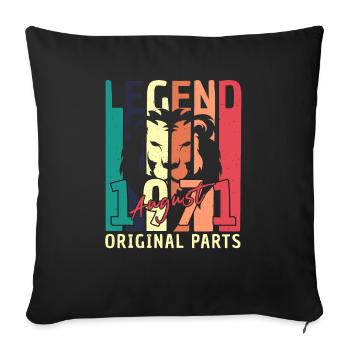 Legendär 1971 August - Sofakissenbezug 45 x 45 cm - Schwarz - Vorne
