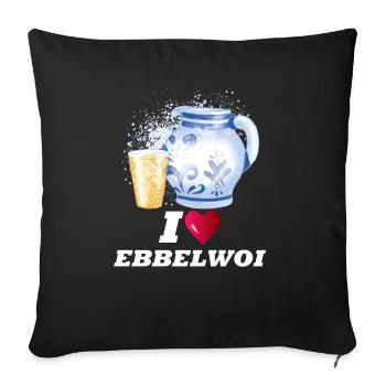 I love Ebbelwoi - I love cider Most Hessen - Sofa pillowcase 17,3'' x 17,3'' (45 x 45 cm) - black - Front