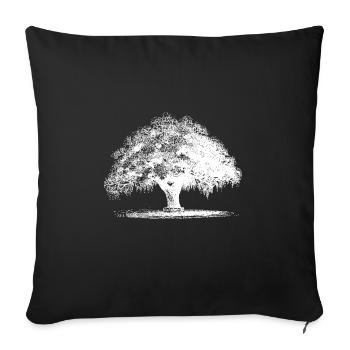 Tree - Sofa pillowcase 17,3'' x 17,3'' (45 x 45 cm) - black - Front
