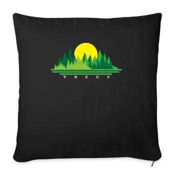 Tree - Sofa pillowcase 17,3'' x 17,3'' (45 x 45 cm) - black - Front