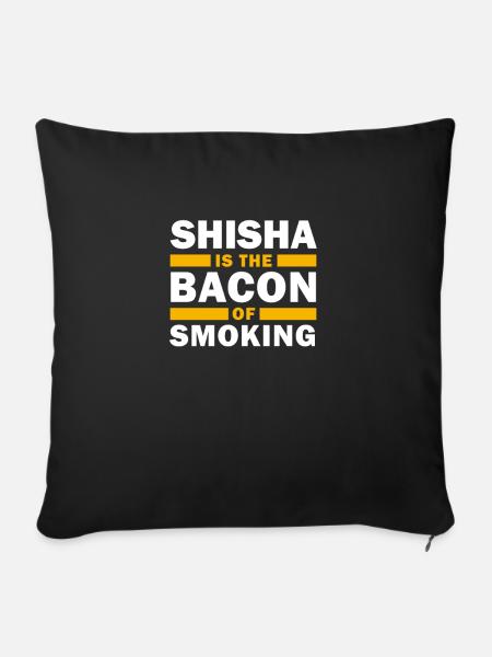 Shisha Hookah Wasserpfeife - Sofakissenbezug 45 x 45 cm - Schwarz