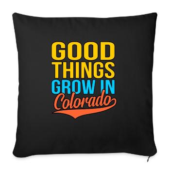 Grow In Colorado Gift - Housse de coussin décorative 45 x 45 cm - noir - Devant