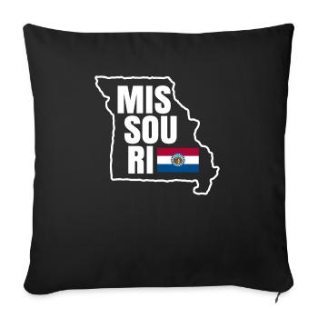 Missouri adventure gift - Sofa pillowcase 17,3'' x 17,3'' (45 x 45 cm) - black - Front