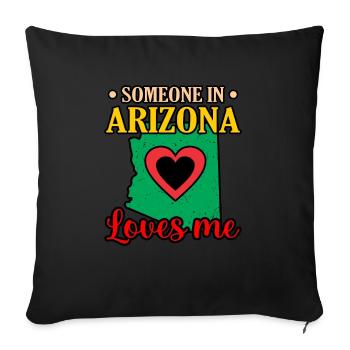 Someone Loves Arizona Gift - Sofa pillowcase 17,3'' x 17,3'' (45 x 45 cm) - black - Front