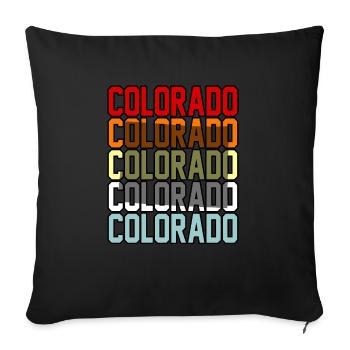 Cadeau d’un résident du Colorado - Housse de coussin décorative 45 x 45 cm - noir - Devant