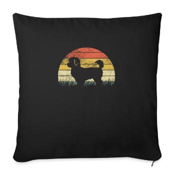 Bollipoo Chien Race De Chien Cadeau Chien Bollipoo - Housse de coussin décorative 45 x 45 cm - noir - Devant