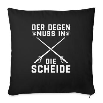 Sportschütze Degen Sportschießen Königskompanie - Sofakissenbezug 45 x 45 cm - Schwarz - Vorne