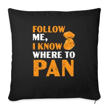 Gold Panning Gold Prospecting Mining Miner Geology - Sofa pillowcase 17,3'' x 17,3'' (45 x 45 cm) - black - Front