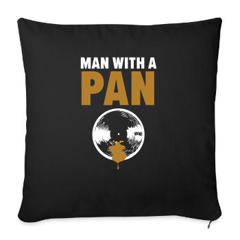 Man With A Pan Gold Prospecting Miner Gold Panning - Sofa pillowcase 17,3'' x 17,3'' (45 x 45 cm) - black - Front