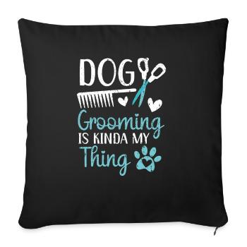 Pet Groomer Animal Stylist Fur Artist Furologist - Sofa pillowcase 17,3'' x 17,3'' (45 x 45 cm) - black - Front