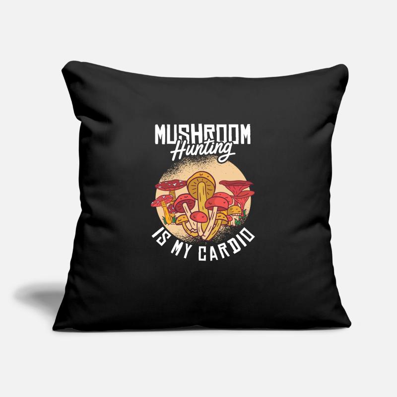 Chasse aux champignons Housse de coussin décorative 45 x 45 cm