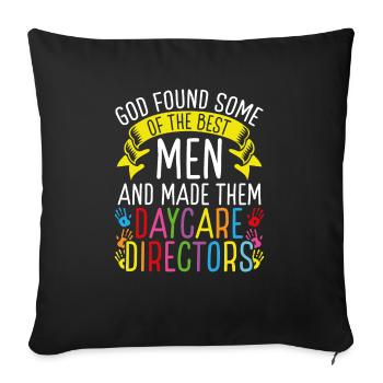 Directeurs de garderies Hommes Drôle Fournisseur de services de garde d’enfants - Housse de coussin décorative 45 x 45 cm - noir - Devant