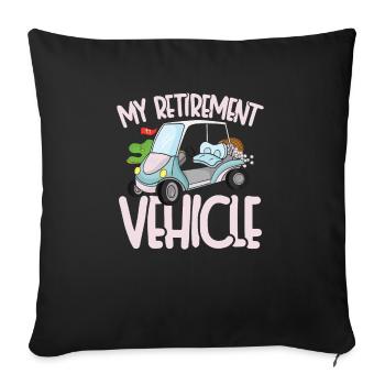 Retirement vehicle - Sofa pillowcase 17,3'' x 17,3'' (45 x 45 cm) - black - Front
