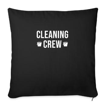 Cleaner Cleaning lady Cleaner Domestic help - Sofa pillowcase 17,3'' x 17,3'' (45 x 45 cm) - black - Front