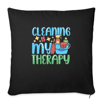 Thérapie de nettoyage - Housse de coussin décorative 45 x 45 cm - noir - Devant