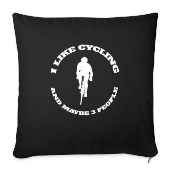 Cycling Cycling Cycling Bike Tour Mountain Bike - Sofa pillowcase 17,3'' x 17,3'' (45 x 45 cm) - black - Front