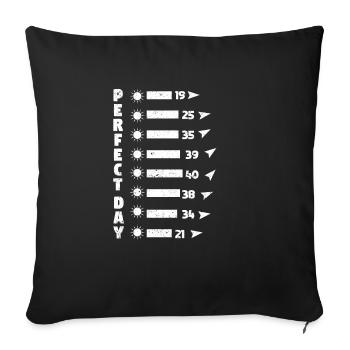 Kitesurf Wind Perfect Day Summer Planche à voile - Housse de coussin décorative 45 x 45 cm - noir - Devant