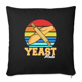 Yeast Mode Funny Retro Baker T-Shirt Present Gift - Sofakissenbezug 45 x 45 cm - Schwarz - Vorne
