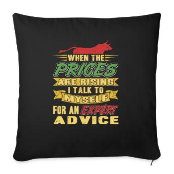 I Talk To Myself For An Expert Advice Funny - Sofa pillowcase 17,3'' x 17,3'' (45 x 45 cm) - black - Front