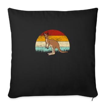 Kangaroo Australia Kangaroo Marsupial Kangaroos - Sofa pillowcase 17,3'' x 17,3'' (45 x 45 cm) - black - Front