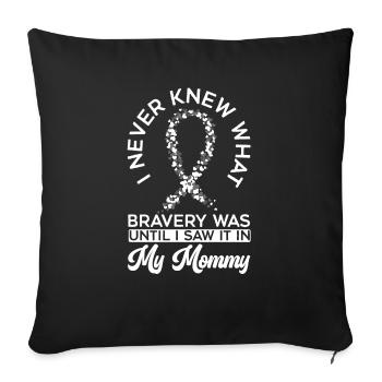 Carcinoïde Cancer Sensibilisation Zebra Stripes - Housse de coussin décorative 45 x 45 cm - noir - Devant