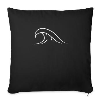 Surf d’été Surf Surf Wave Beach Kite Surfer - Housse de coussin décorative 45 x 45 cm - noir - Devant