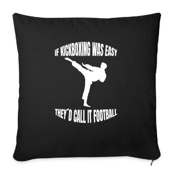 Martial Arts Boxing Kickboxing Kickboxer Boxer - Sofa pillowcase 17,3'' x 17,3'' (45 x 45 cm) - black - Front