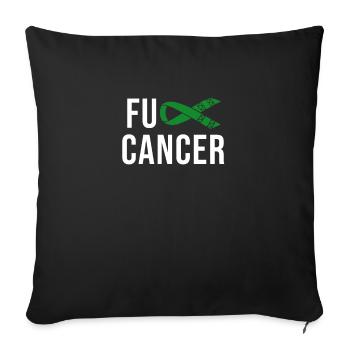 Cancer - Cancer du foie - Housse de coussin décorative 45 x 45 cm - noir - Devant