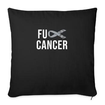 Cancer - Cerveau tumoral cérébral - Housse de coussin décorative 45 x 45 cm - noir - Devant