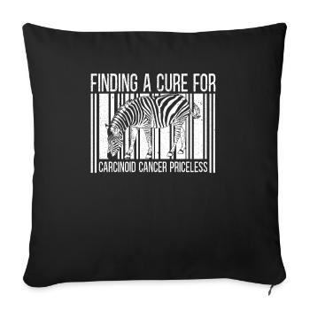 Trouver un remède pour la sensibilisation au cancer carcinoïde - Housse de coussin décorative 45 x 45 cm - noir - Devant