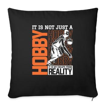 Ask Me About Basketball Actually You Don't Have To - Sofakissenbezug 45 x 45 cm - Schwarz - Vorne