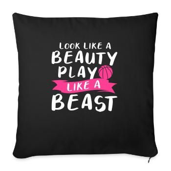 Ask Me About Basketball Actually You Don't Have To - Sofakissenbezug 45 x 45 cm - Schwarz - Vorne