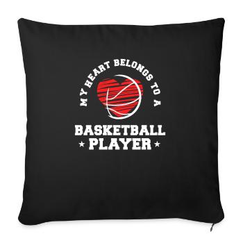 Ask Me About Basketball Actually You Don't Have To - Sofakissenbezug 45 x 45 cm - Schwarz - Vorne