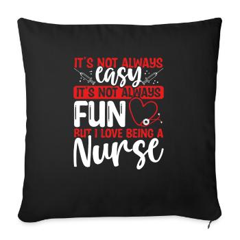 Emergency Room Nurse RN CNA CRNA Funny Nursing - Sofa pillowcase 17,3'' x 17,3'' (45 x 45 cm) - black - Front