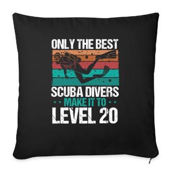 20 Scuba Diving Level 20 Year Diver Snorkeling - Sofakissenbezug 45 x 45 cm - Schwarz - Vorne