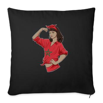 Moroccan Girl Unbreakable I Moroccan Heritage I - Sofakissenbezug 45 x 45 cm - Schwarz - Vorne
