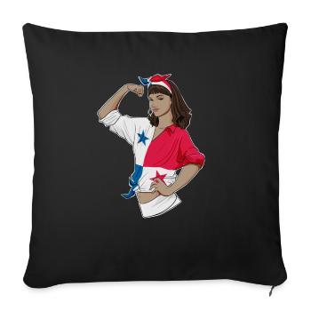 Fille panaméenne Unbreakable Héritage panaméen - Housse de coussin décorative 45 x 45 cm - noir - Devant