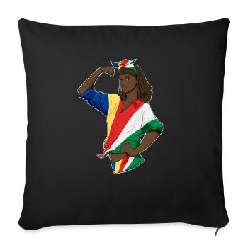 Seychelles Girl Unbreakable I Heritage Seychelles - Housse de coussin décorative 45 x 45 cm - noir - Devant