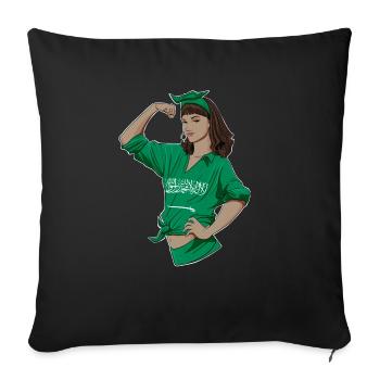 Arab Girl Unbreakable I Arab Heritage I Saudi - Sofakissenbezug 45 x 45 cm - Schwarz - Vorne