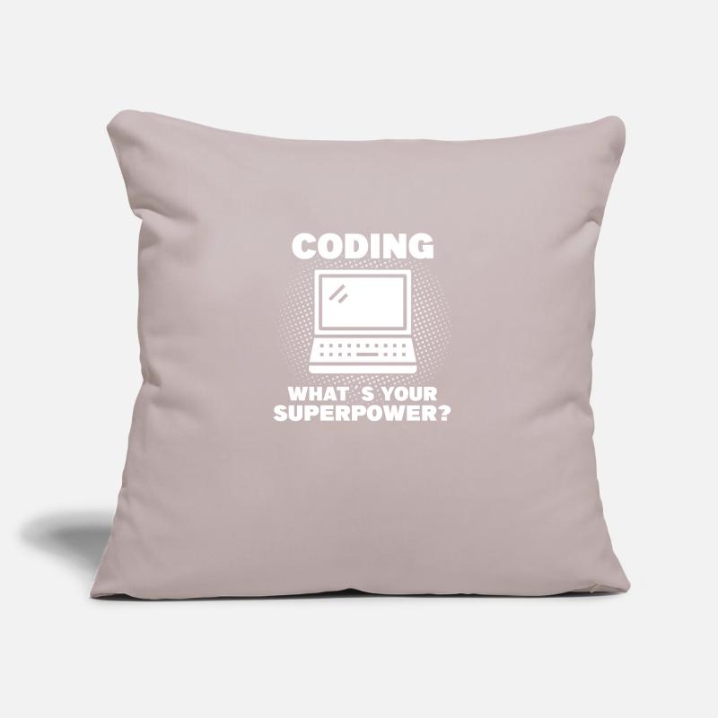 Programmeur de codage Coder Développeur de logiciels Housse de coussin décorative 45 x 45 cm
