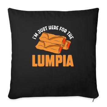 I'm Just Here For The Lumpia - Sofa pillowcase 17,3'' x 17,3'' (45 x 45 cm) - black - Front