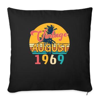 Geboren Im August 1969 - Sofakissenbezug 45 x 45 cm - Schwarz - Vorne