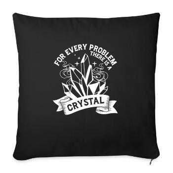 Energy Medicine Healing Positive Energy Crystals - Sofakissenbezug 45 x 45 cm - Schwarz - Vorne