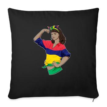 Mauritius Girl Unbreakable Mauritius Heritage - Sofakissenbezug 45 x 45 cm - Schwarz - Vorne