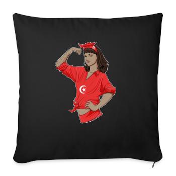 Turkish Girl Unbreakable I Turkish Heritage I - Sofakissenbezug 45 x 45 cm - Schwarz - Vorne