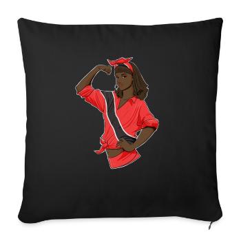 Caribean Girl Unbreakable Heritage Trinidad et - Housse de coussin décorative 45 x 45 cm - noir - Devant