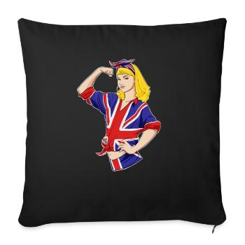 Deutsch Girl Unbreakable I Heritage United - Housse de coussin décorative 45 x 45 cm - noir - Devant