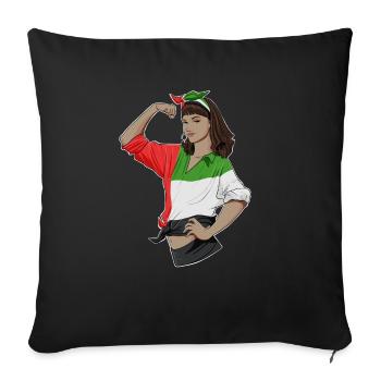 Arab Girl Unbreakable I Heritage United Arab - Sofakissenbezug 45 x 45 cm - Schwarz - Vorne