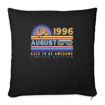 1996 August Legendär - Sofa pillowcase 17,3'' x 17,3'' (45 x 45 cm) - black - Front